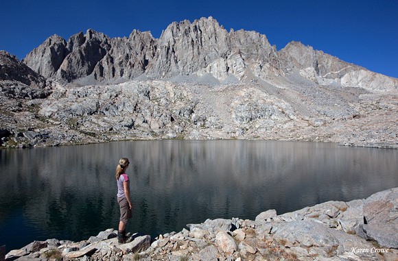 Hiker and Lake Vista